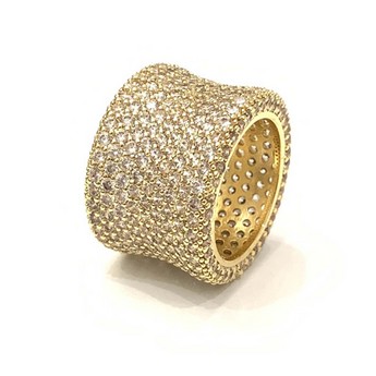 Micropavé Eternity Ring in Gold
