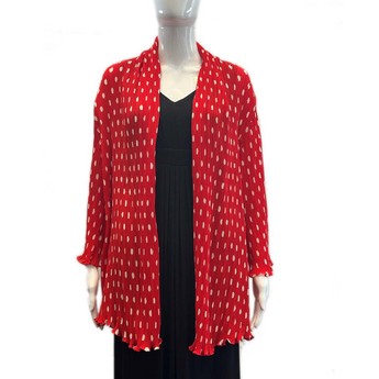 Red Swing Jacket with White Dots