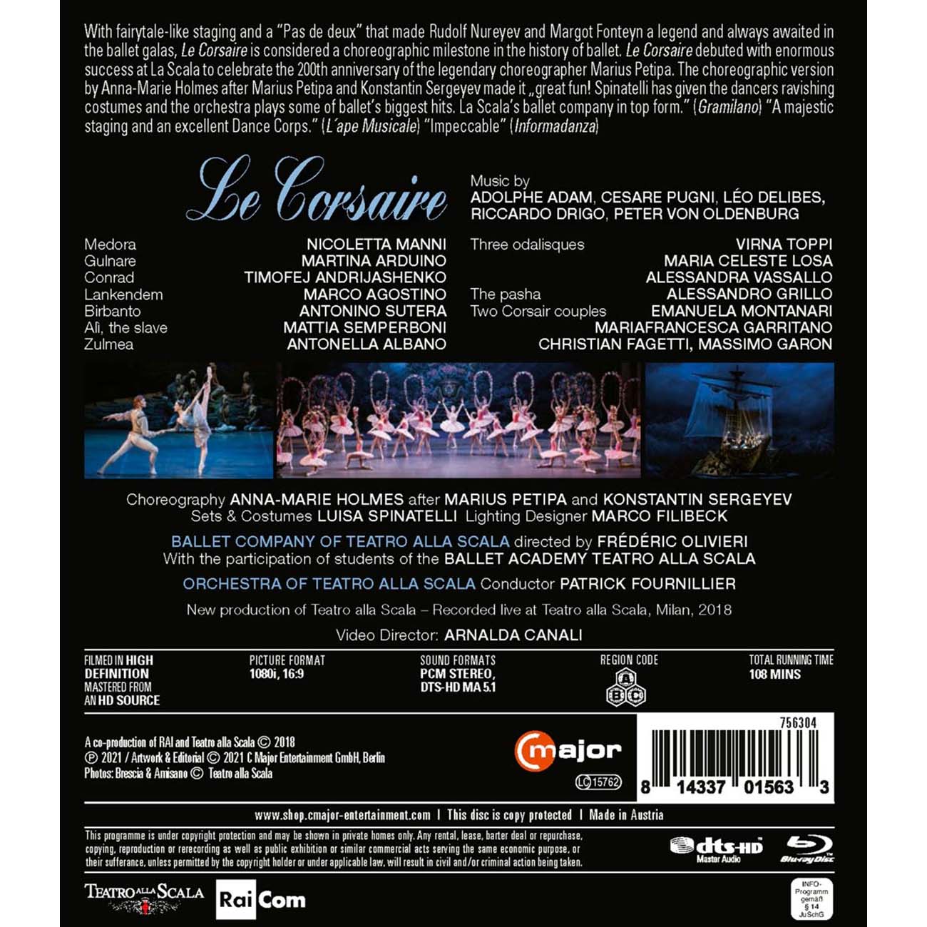 Adam: Le Corsaire (Blu-Ray) – Teatro alla Scala | DVDS & BLU-RAYS | Met  Opera Shop